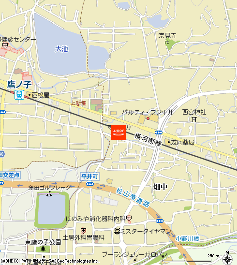 マルナカ平井店付近の地図